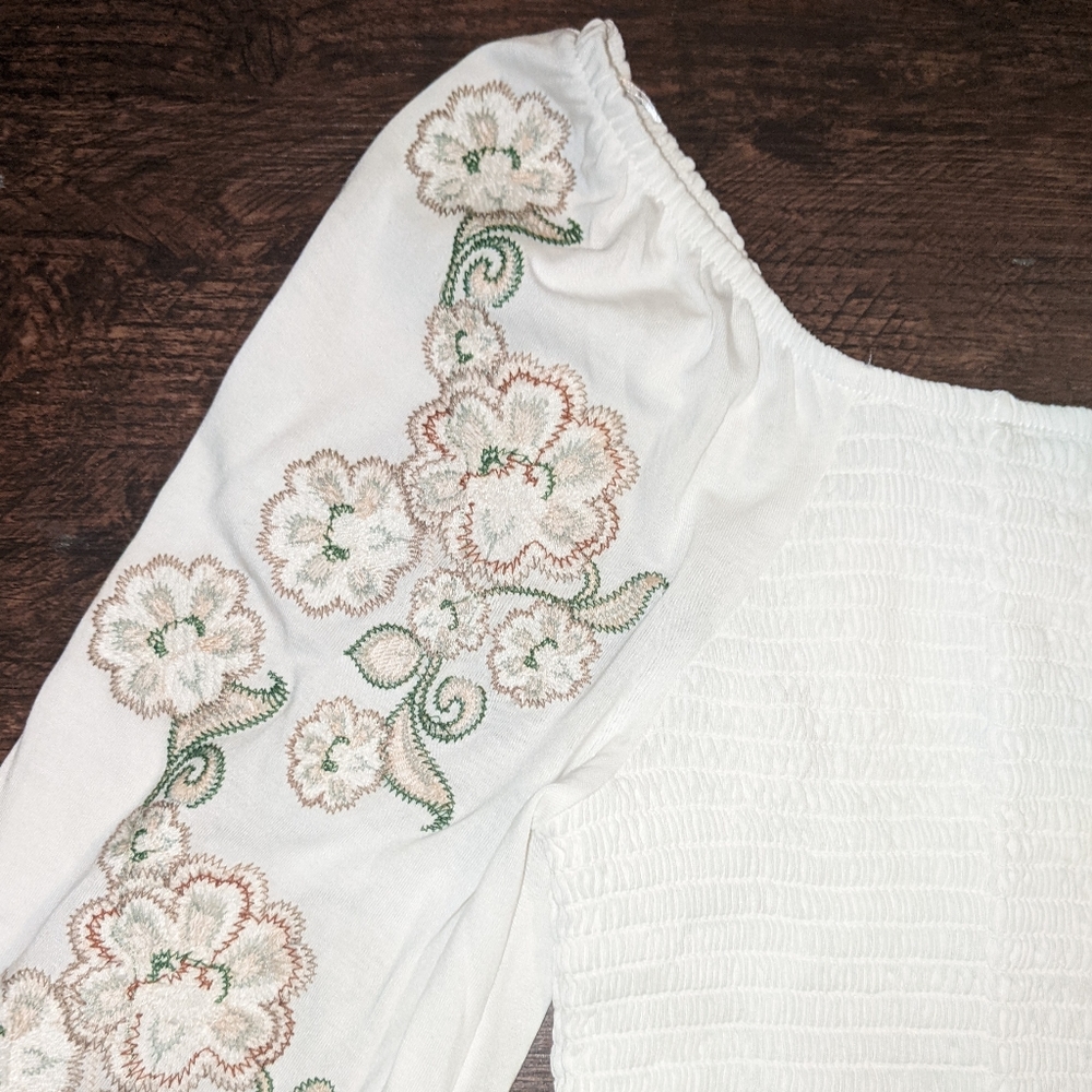 ๐ NWOT Lucky Brand Boho Embroidered Blouse ๐ - Picture 8 of 12